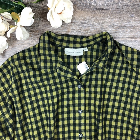 Eleven Switch Design Checkered Button Down Shirt - Picture 4 of 7